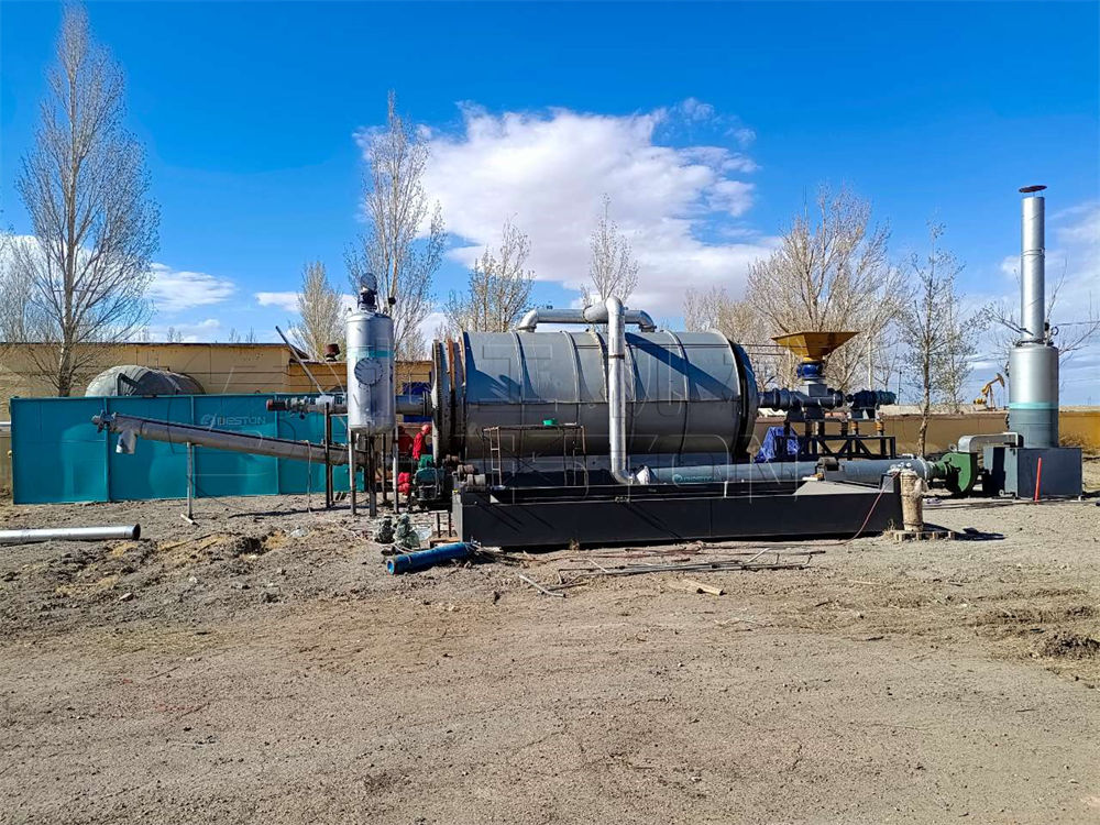 內(nèi)蒙16噸半連續(xù)油泥熱解處理項(xiàng)目第3張